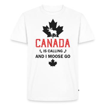 Orignal du Canada Drapeau canadien Feuille d’érable - T-shirt Premium bio Homme - blanc - Devant - Nico (187cm)