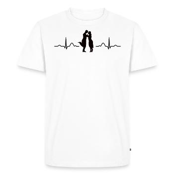 Tango Argentino Heartbeat Tango Vals - T-shirt Premium bio Homme - blanc - Devant - Nico (187cm)