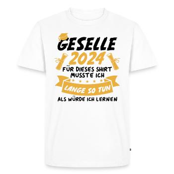Compagnon 2024 - T-shirt Premium bio Homme - blanc - Devant - Nico (187cm)