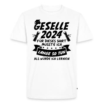 Compagnon 2024 - T-shirt Premium bio Homme - blanc - Devant - Nico (187cm)