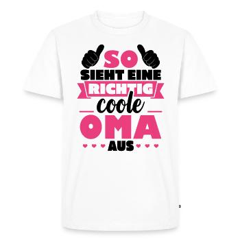 This is what a really cool grandma looks like - Men's Premium Organic T-Shirt - white - Front - Nico (187cm)