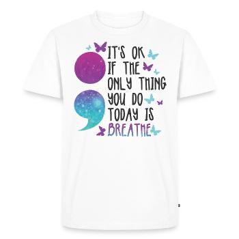 Sensibilisation à la prévention du suicide - T-shirt Premium bio Homme - blanc - Devant - Nico (187cm)
