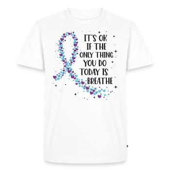 Sensibilisation à la prévention du suicide - T-shirt Premium bio Homme - blanc - Devant - Nico (187cm)