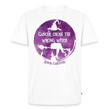 Cancer Witch Plum Honor soignant Cancer - T-shirt Premium bio Homme - blanc - Devant - Nico (187cm)