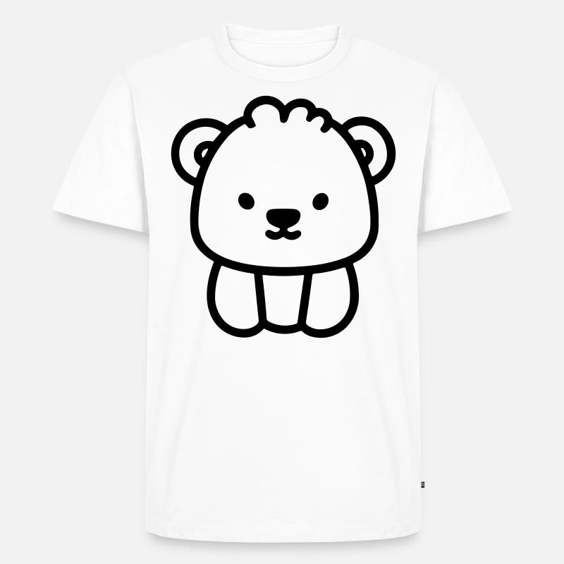 Teddybär - Männer Premium Bio T-Shirt - Weiß