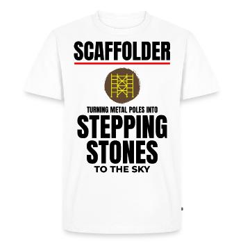 Plate-forme d’échafaudage d’échafaudage de constructeur d’échafaudages - T-shirt Premium bio Homme - blanc - Devant - Nico (187cm)