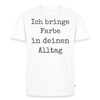 J’amène le peintre peintre papa vernisher - T-shirt Premium bio Homme - blanc - Devant - Nico (187cm)