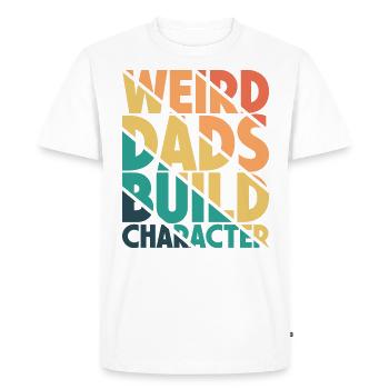 Papas bizarres Maquillage Personnage Drôle Papa - T-shirt Premium bio Homme - blanc - Devant - Nico (187cm)