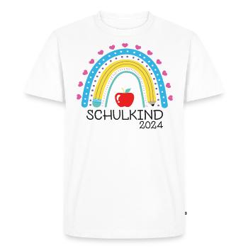 Start of school enrollment school child 2024 - Men's Premium Organic T-Shirt - white - Front - Nico (187cm)