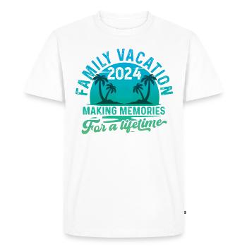 Vacances d’été en famille Créez des souvenirs - T-shirt Premium bio Homme - blanc - Devant - Nico (187cm)
