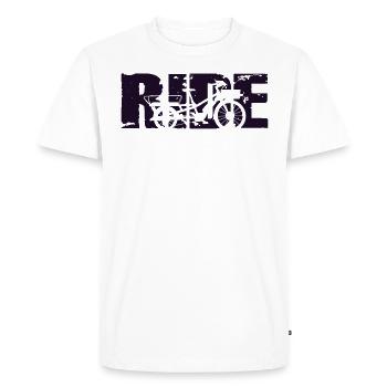 Vélo Cargo - T-shirt Premium bio Homme - blanc - Devant - Nico (187cm)