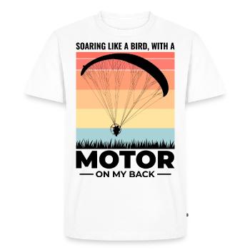 Paramotor Pilot Paramotoring Powered Paraglider - Men's Premium Organic T-Shirt - white - Front - Nico (187cm)