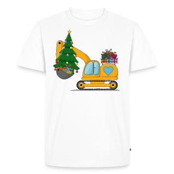 Pelle Noël jaune - T-shirt Premium bio Homme - blanc - Devant - Nico (187cm)