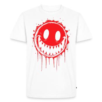 Smile Face - Männer Premium Bio T-Shirt - Weiß - Vorne - Nico (187cm)