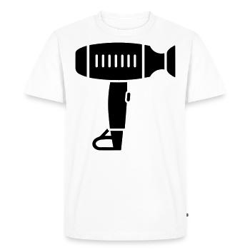 Seche cheveux - T-shirt Premium bio Homme - blanc - Devant - Nico (187cm)