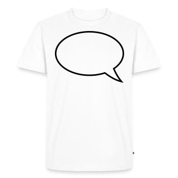 Conception de bulles de dialogue - T-shirt Premium bio Homme - blanc - Devant - Nico (187cm)