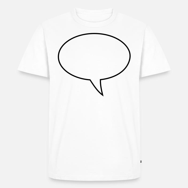 Speech bubble design right - Men's Premium Organic T-Shirt - white