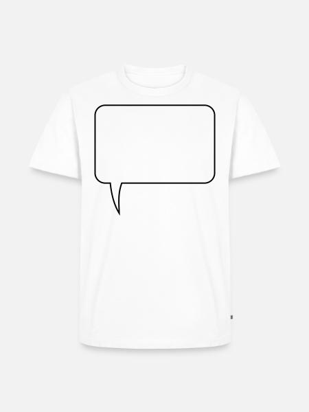Speech bubble rectangle design - Men's Premium Organic T-Shirt - white