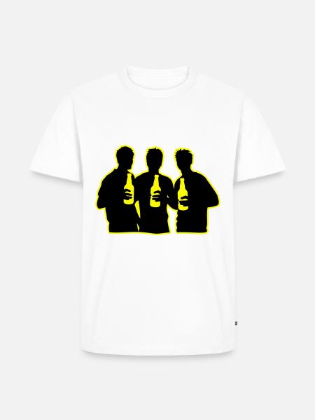 Team Bier Mannschaft - Männer Premium Bio T-Shirt - Weiß