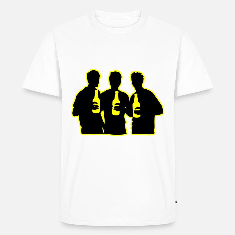 Team Bier Mannschaft - Männer Premium Bio T-Shirt - Weiß