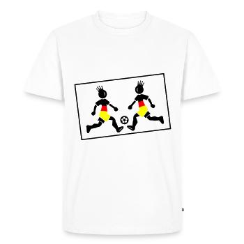 Football Football Allemagne - T-shirt Premium bio Homme - blanc - Devant - Nico (187cm)