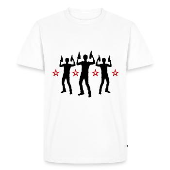 Groupe de groupe d’équipage - T-shirt Premium bio Homme - blanc - Devant - Nico (187cm)