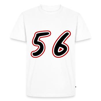 56 Number Symbol - Men's Premium Organic T-Shirt - white - Front - Nico (187cm)