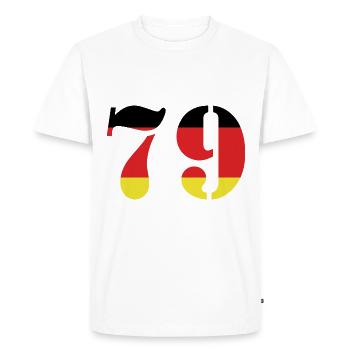 79 Numéro Jersey Allemagne - T-shirt Premium bio Homme - blanc - Devant - Nico (187cm)