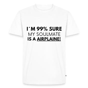 Airplane - Flying - Hobby Pilot - Pilot - Aviator - Men's Premium Organic T-Shirt - white - Front - Nico (187cm)