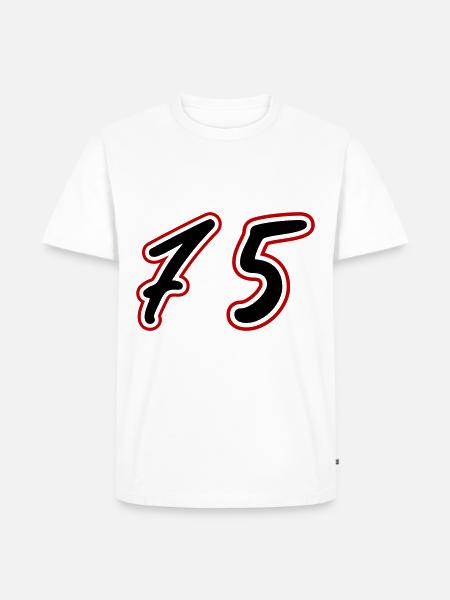 75 Number Symbol - Men's Premium Organic T-Shirt - white