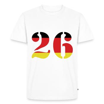 26 Numéro Jersey Allemagne - T-shirt Premium bio Homme - blanc - Devant - Nico (187cm)