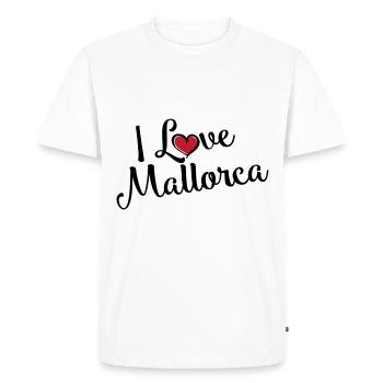 J’aime Majorque - T-shirt Premium bio Homme - blanc - Devant - Nico (187cm)