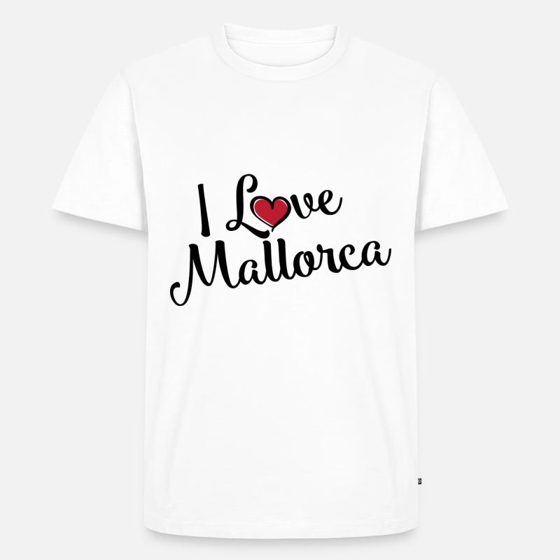 I Love Mallorca - Männer Premium Bio T-Shirt - Weiß
