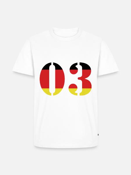 3 Number Jersey Germany - Men's Premium Organic T-Shirt - white
