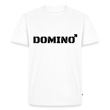 Domino instead of dominatrix - Men's Premium Organic T-Shirt - white - Front - Nico (187cm)