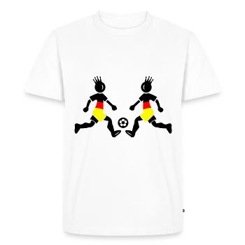 Football Football Allemagne - T-shirt Premium bio Homme - blanc - Devant - Nico (187cm)