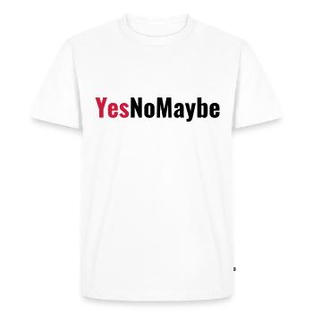 Non Peut-être Proposition d’engagement - T-shirt Premium bio Homme - blanc - Devant - Nico (187cm)
