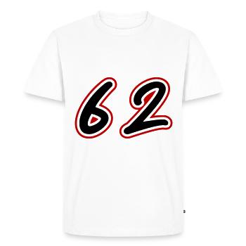 62 Symbole numérique - T-shirt Premium bio Homme - blanc - Devant - Nico (187cm)