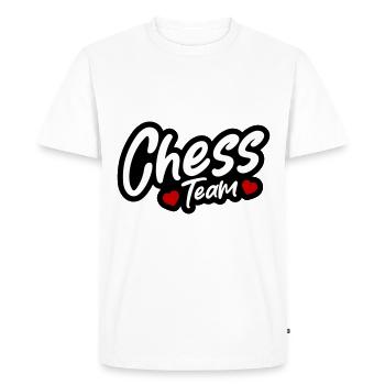 Chess Team - Men's Premium Organic T-Shirt - white - Front - Nico (187cm)