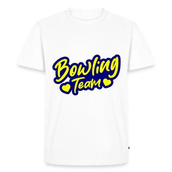 Équipe de bowling - T-shirt Premium bio Homme - blanc - Devant - Nico (187cm)