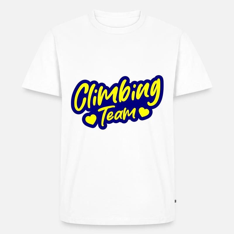 Climbing Team - Männer Premium Bio T-Shirt - Weiß