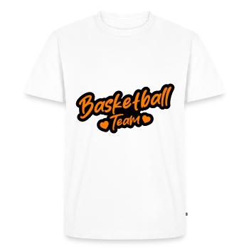 Équipe de basket-ball - T-shirt Premium bio Homme - blanc - Devant - Nico (187cm)