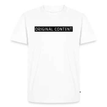 Contenu original - T-shirt Premium bio Homme - blanc - Devant - Nico (187cm)