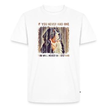 Bouvier bernois - T-shirt Premium bio Homme - blanc - Devant - Nico (187cm)