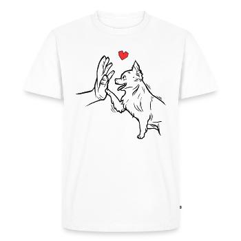 Chihuahuas doux Amour Chihuahua - T-shirt Premium bio Homme - blanc - Devant - Nico (187cm)