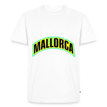 Mallorca Font - Men's Premium Organic T-Shirt - white - Front - Nico (187cm)