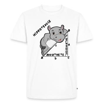 Hippotenuse Cool Fun Shirt Pythagoras Math Lovers - Men's Premium Organic T-Shirt - white - Front - Nico (187cm)