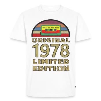 Born in 1978 Vintage Birthday Retro - Men's Premium Organic T-Shirt - white - Front - Nico (187cm)