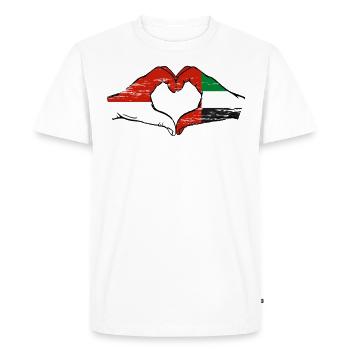 Monaco United Arab Emirates Flag - Men's Premium Organic T-Shirt - white - Front - Nico (187cm)