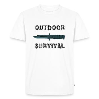 Outdoor survival - Men's Premium Organic T-Shirt - white - Front - Nico (187cm)